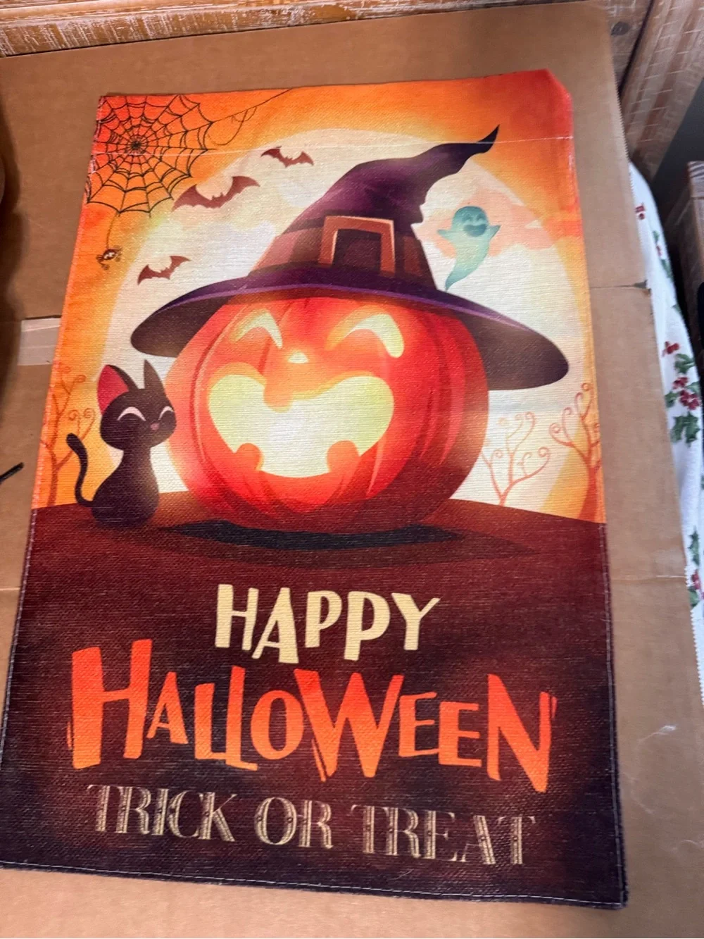Happy Halloween Pumpkin Garden Flag